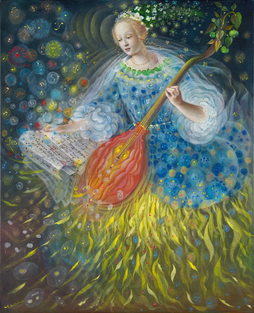 Poiesis-II: Tiede, 2014 (öljy belgialaiselle pellavalle) tekijältä Annael Anelia Pavlova