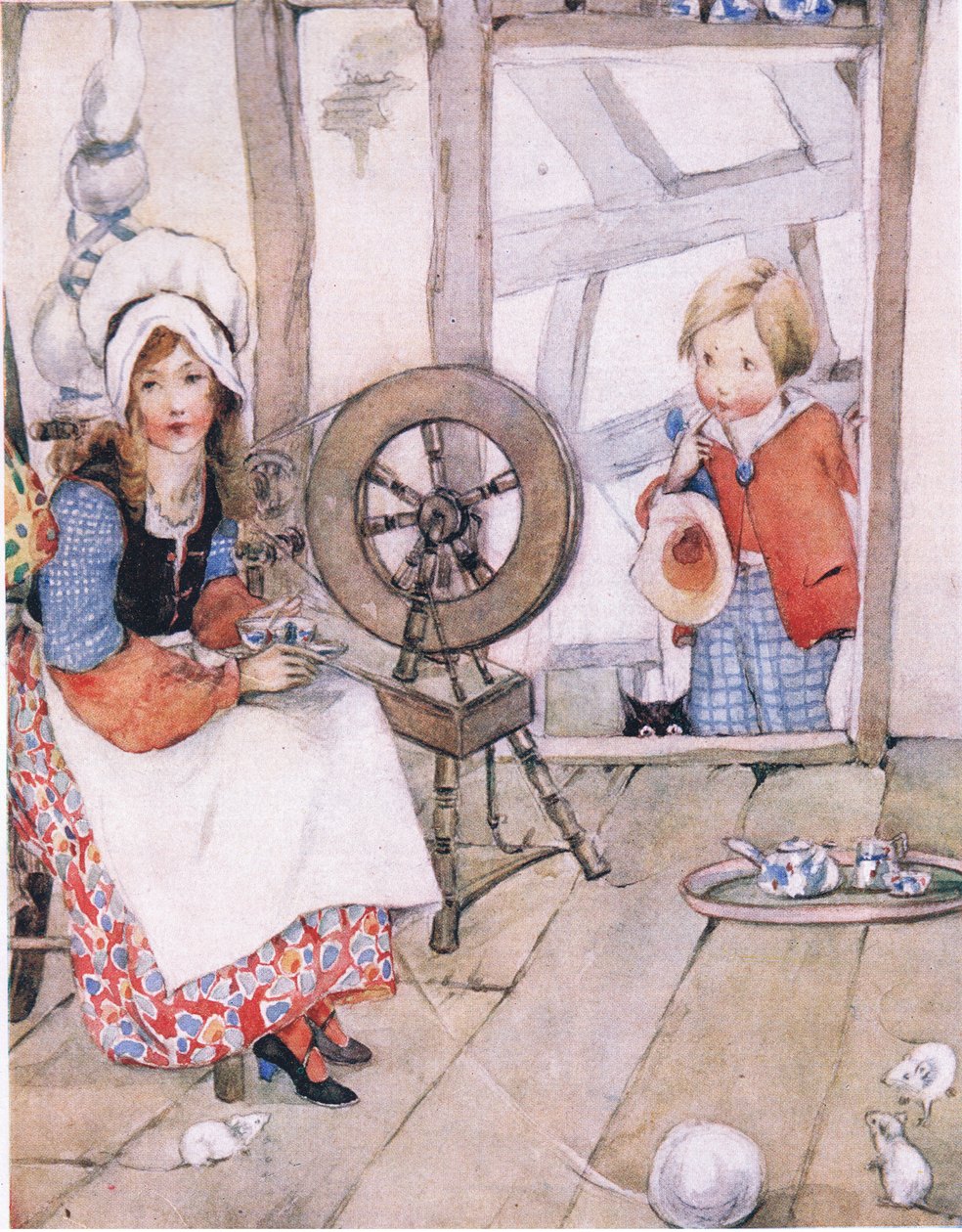Vierailijat: The Big Book for Children (Herbert Strang), jonka on julkaissut Humphrey Milford, Oxford University Press, n. 1920 tekijältä Anne Anderson