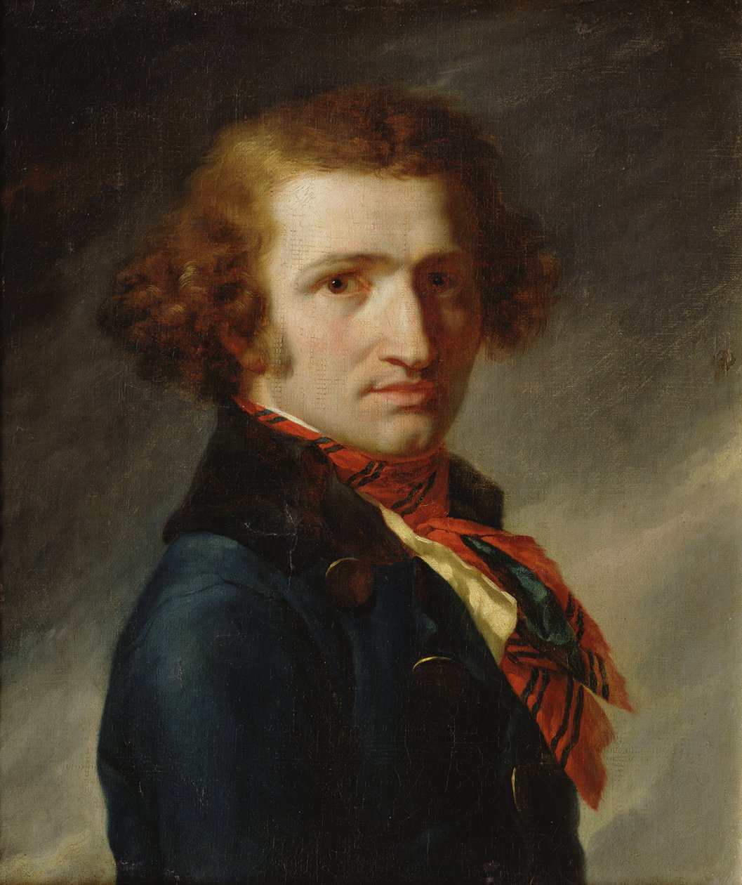Muotokuva miehestä sinisissä vaatteissa tekijältä Anne Louis Girodet de Roucy Trioson