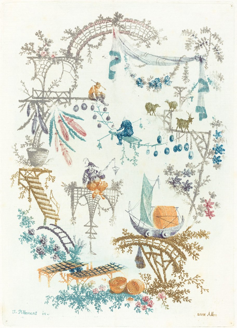 Arabesque veneellä tekijältä Anne Allen after Jean Baptiste Pillement