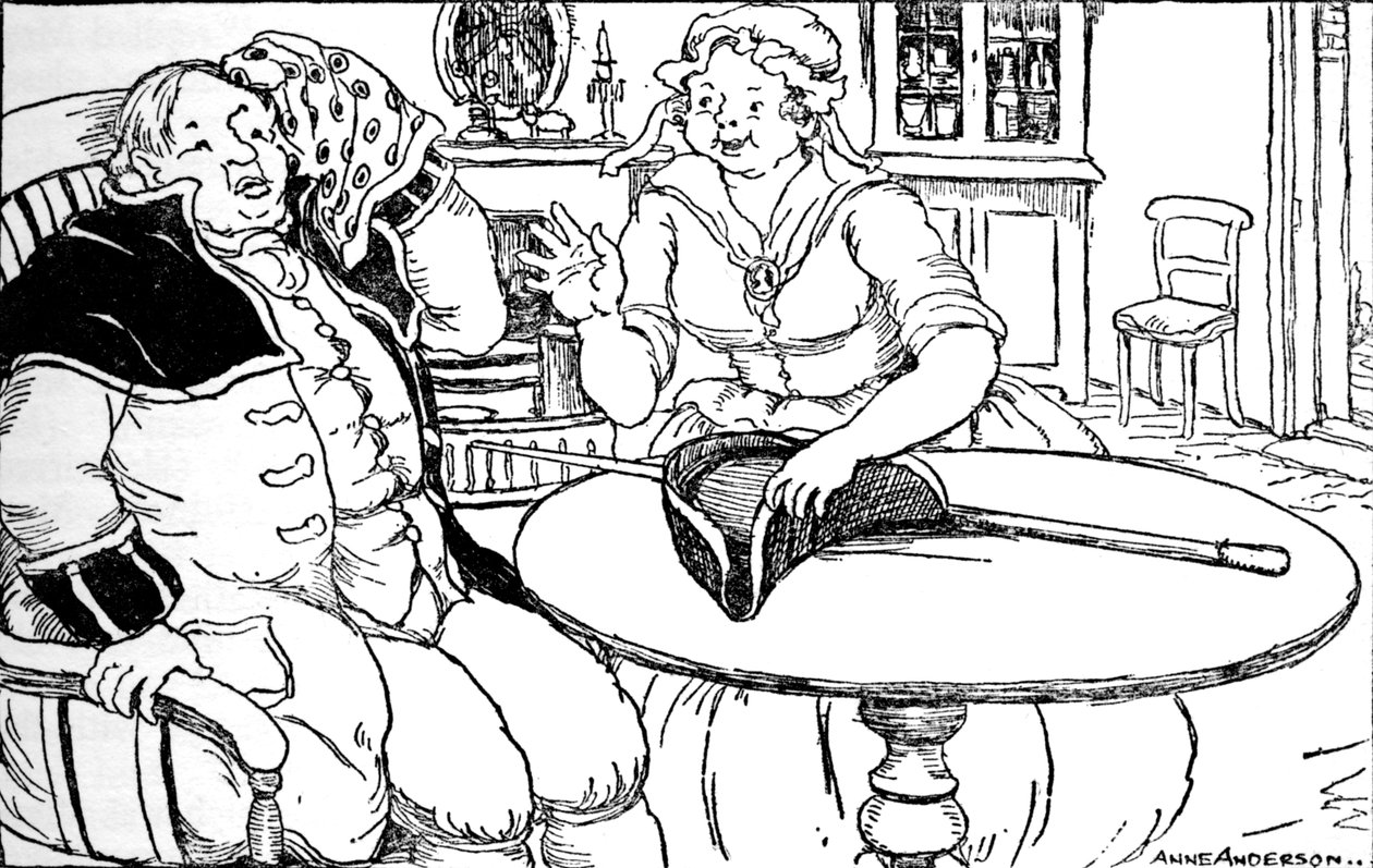 Herra Bumble pyyhki otsaltaan hien, jonka hänen kävelynsä oli synnyttänyt, 1937 tekijältä Anne Anderson