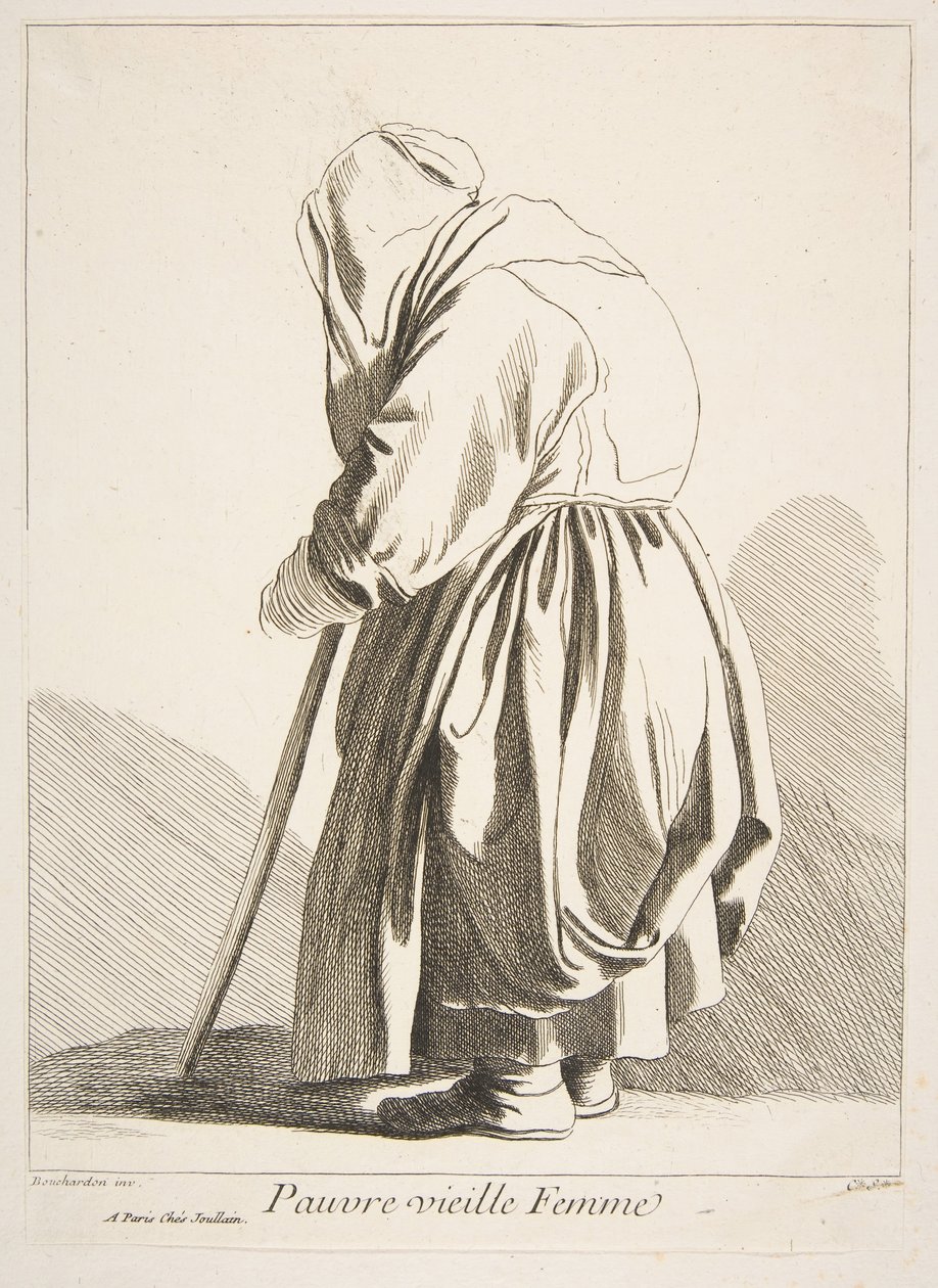 Köyhä vanha nainen, 1742. tekijältä Anne Claude Philippe de Caylus
