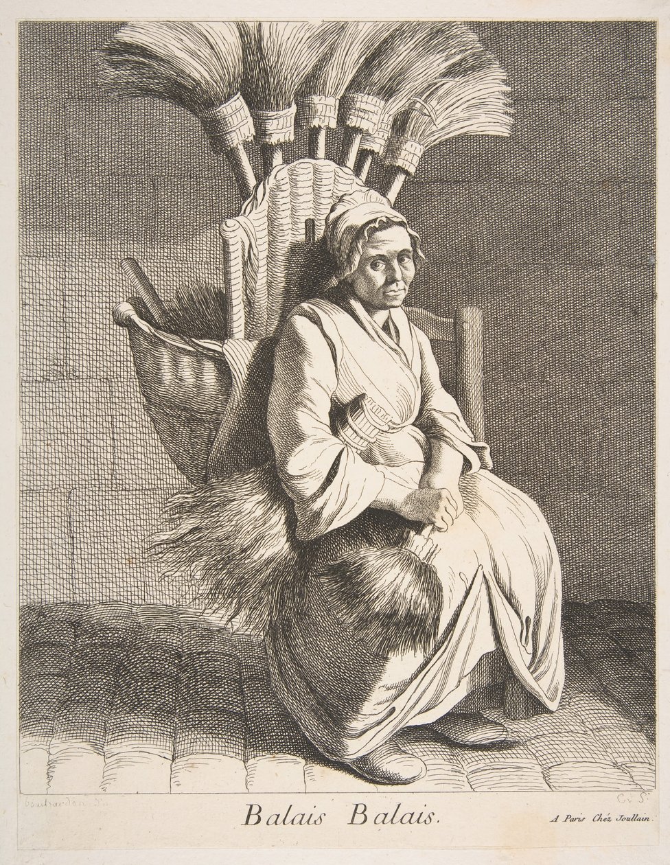 Broom Peddler, 1737. tekijältä Anne Claude Philippe de Caylus