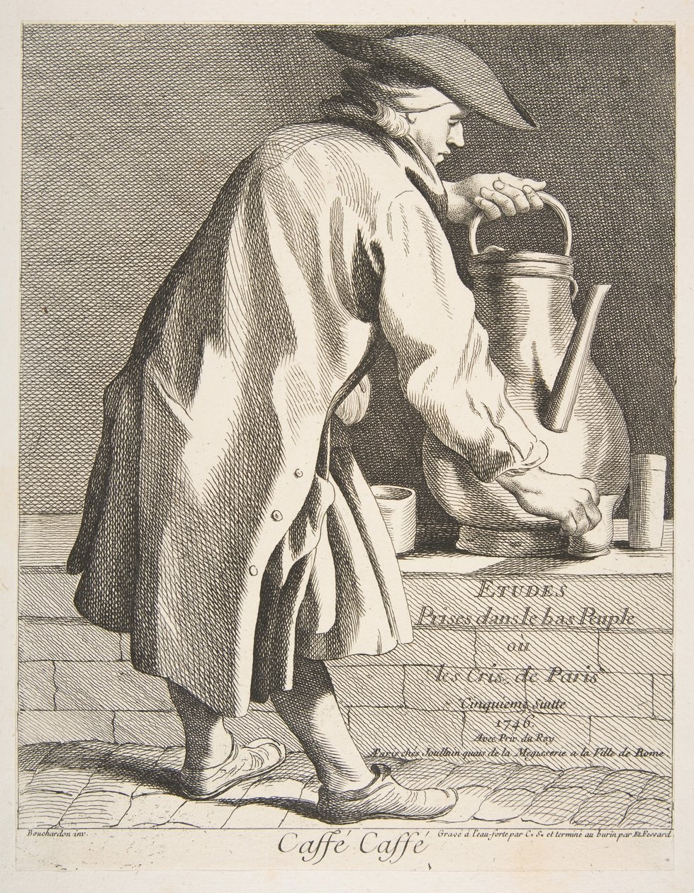 Kahvinmyyjä, 1746. tekijältä Anne Claude Philippe de Caylus