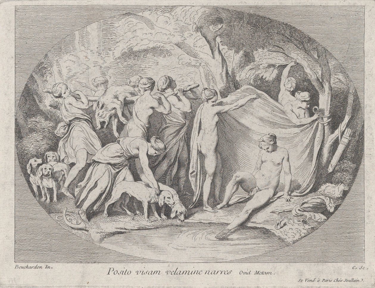 Diana kylpylässä metsästä palattuaan, n. 1730-60. tekijältä Anne Claude Philippe de Caylus