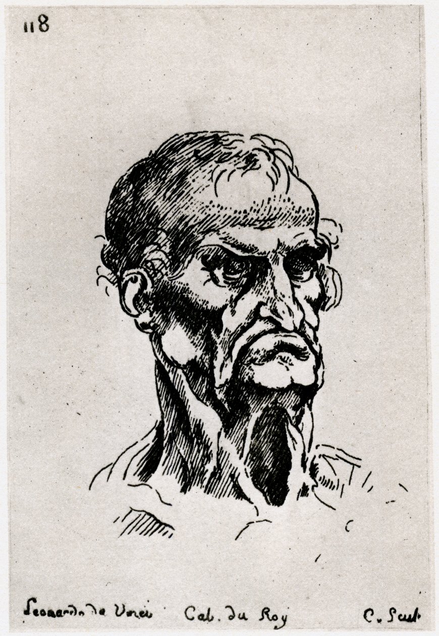 Piirustus Leonardo de Vincin mukaan, 1710-1765 1924 tekijältä Anne Claude Philippe de Caylus
