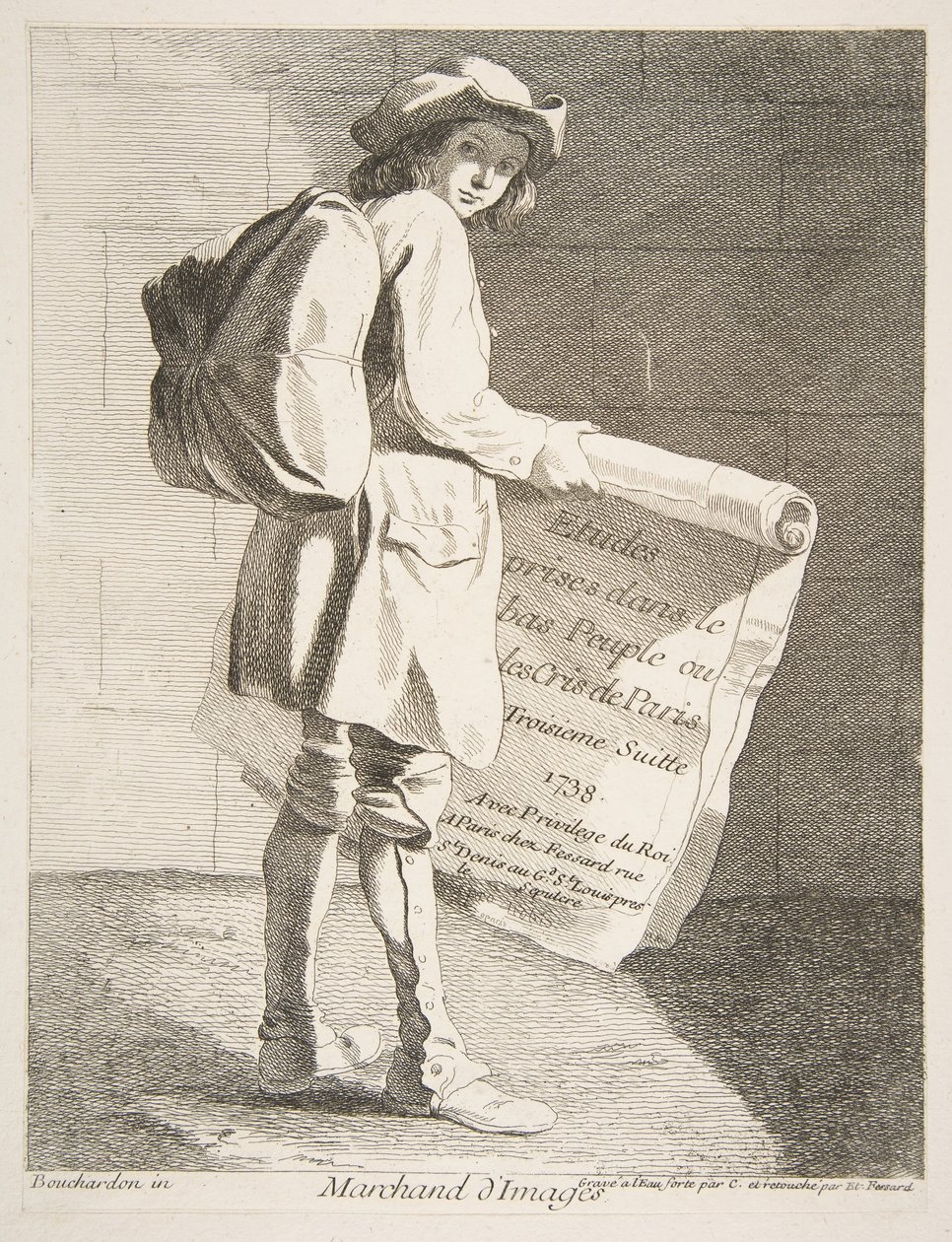 Kuvamyyjä, 1738. tekijältä Anne Claude Philippe de Caylus