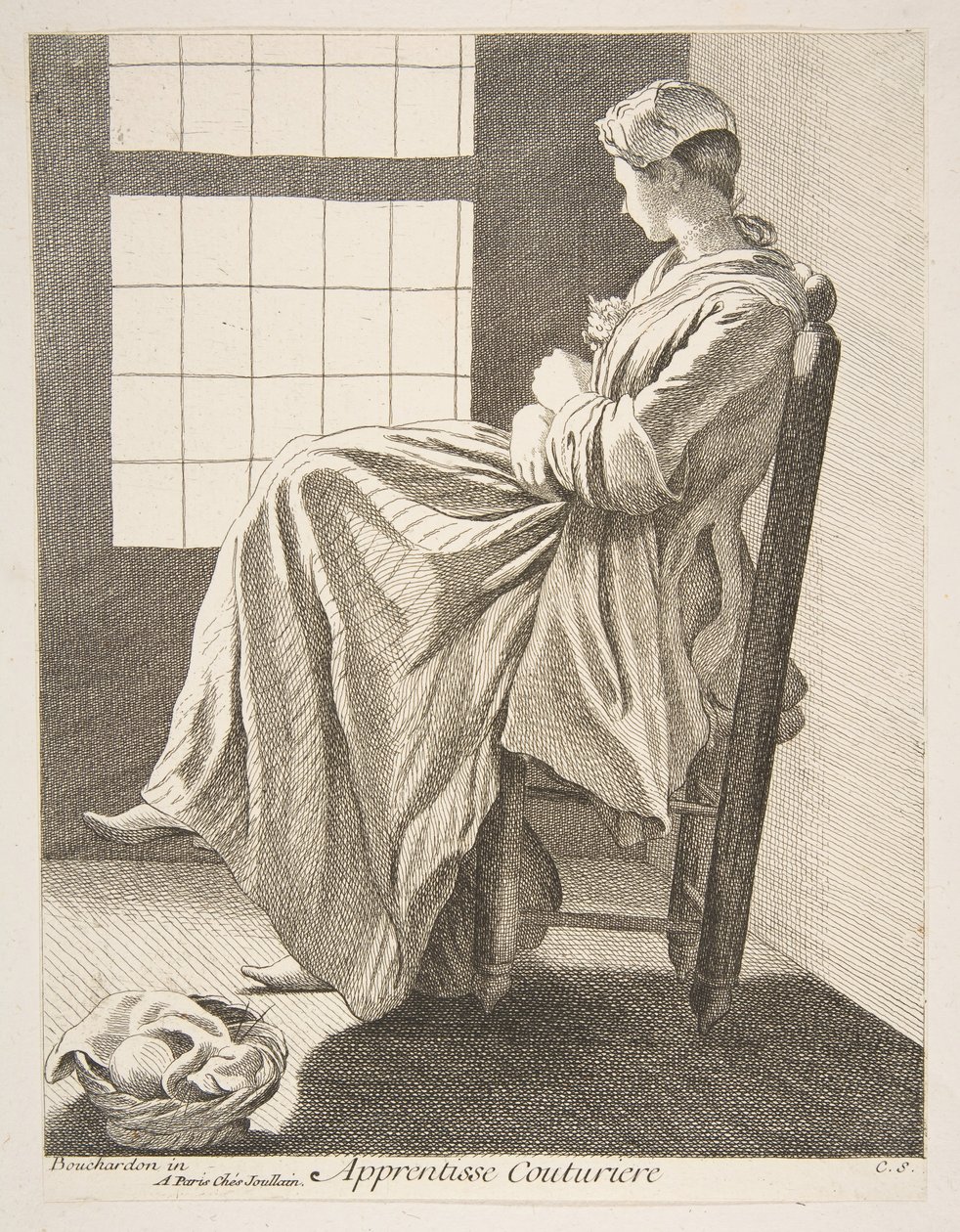 Ompeluoppilas, 1737. tekijältä Anne Claude Philippe de Caylus