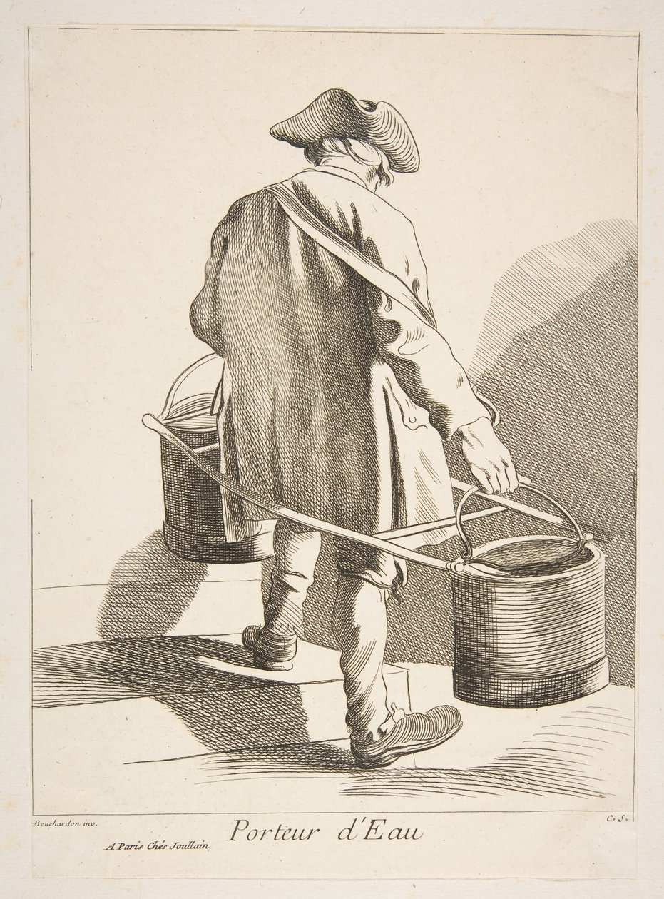 Vedenkuljetin, 1742. tekijältä Anne Claude Philippe de Caylus