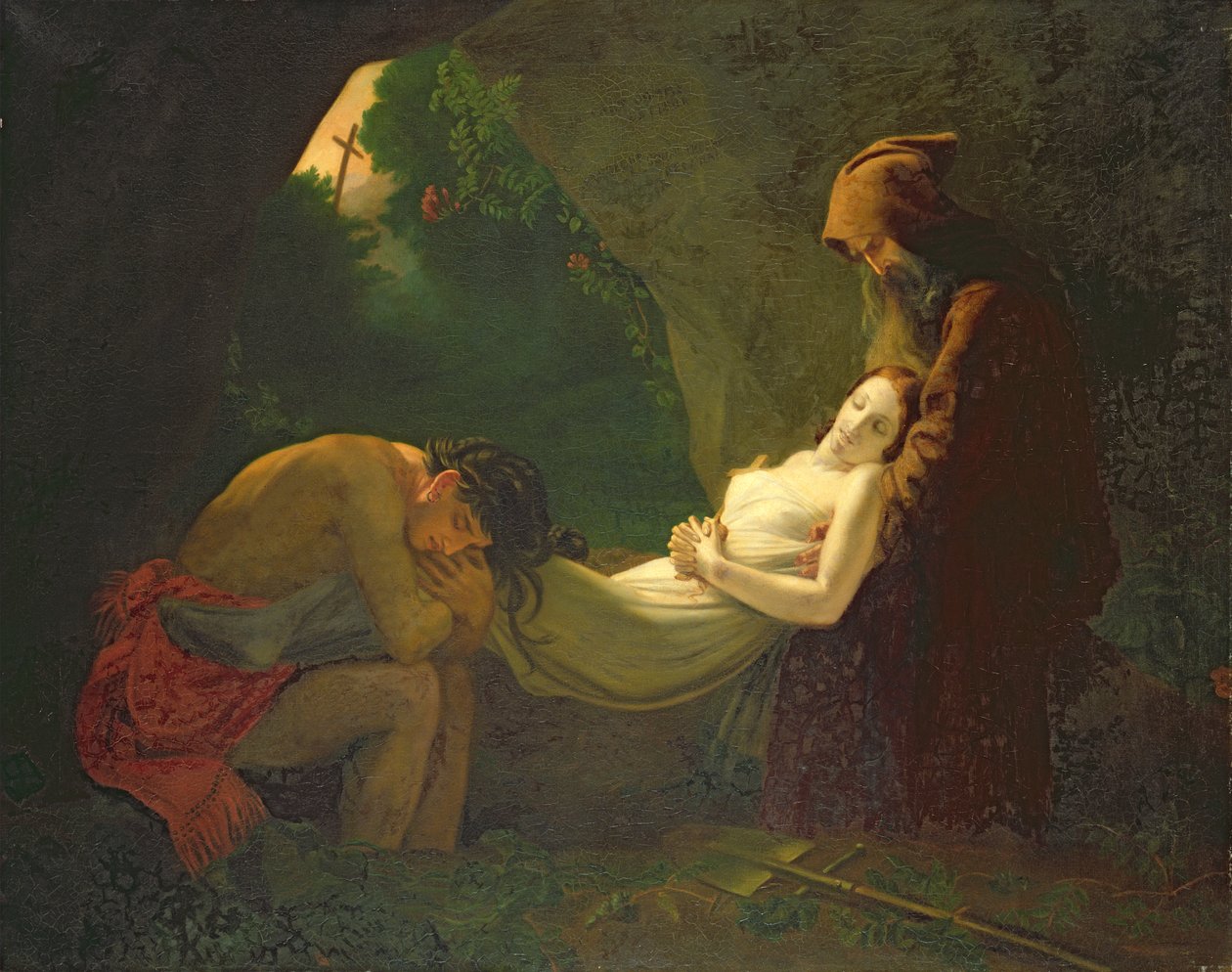Atalan hautajaiset (öljy kankaalle) tekijältä Anne Louis (after) Girodet de Roucy Trioson