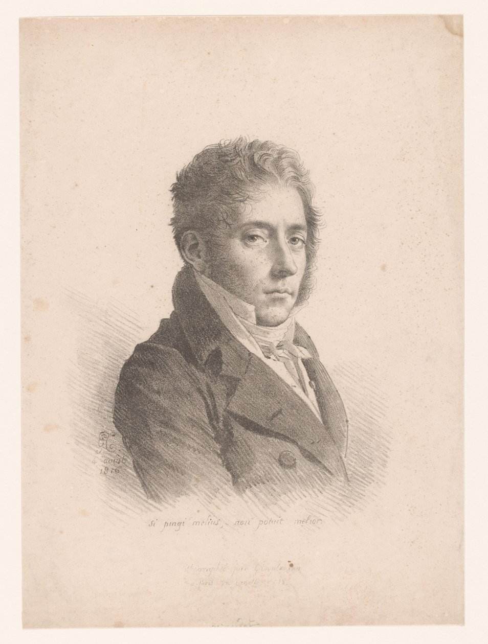 Muotokuva Marie Philippe Coupin de la Couperie Jos maali on parempi, se ei voisi olla parempi (otsikko esineessä) tekijältä Anne Louis Girodet Trioson
