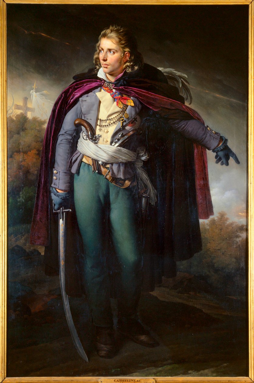 Jacques Cathelineaun (1759 - 1793) muotokuva generalissime Vendeen tekijältä Anne Louis Girodet de Roucy Trioson