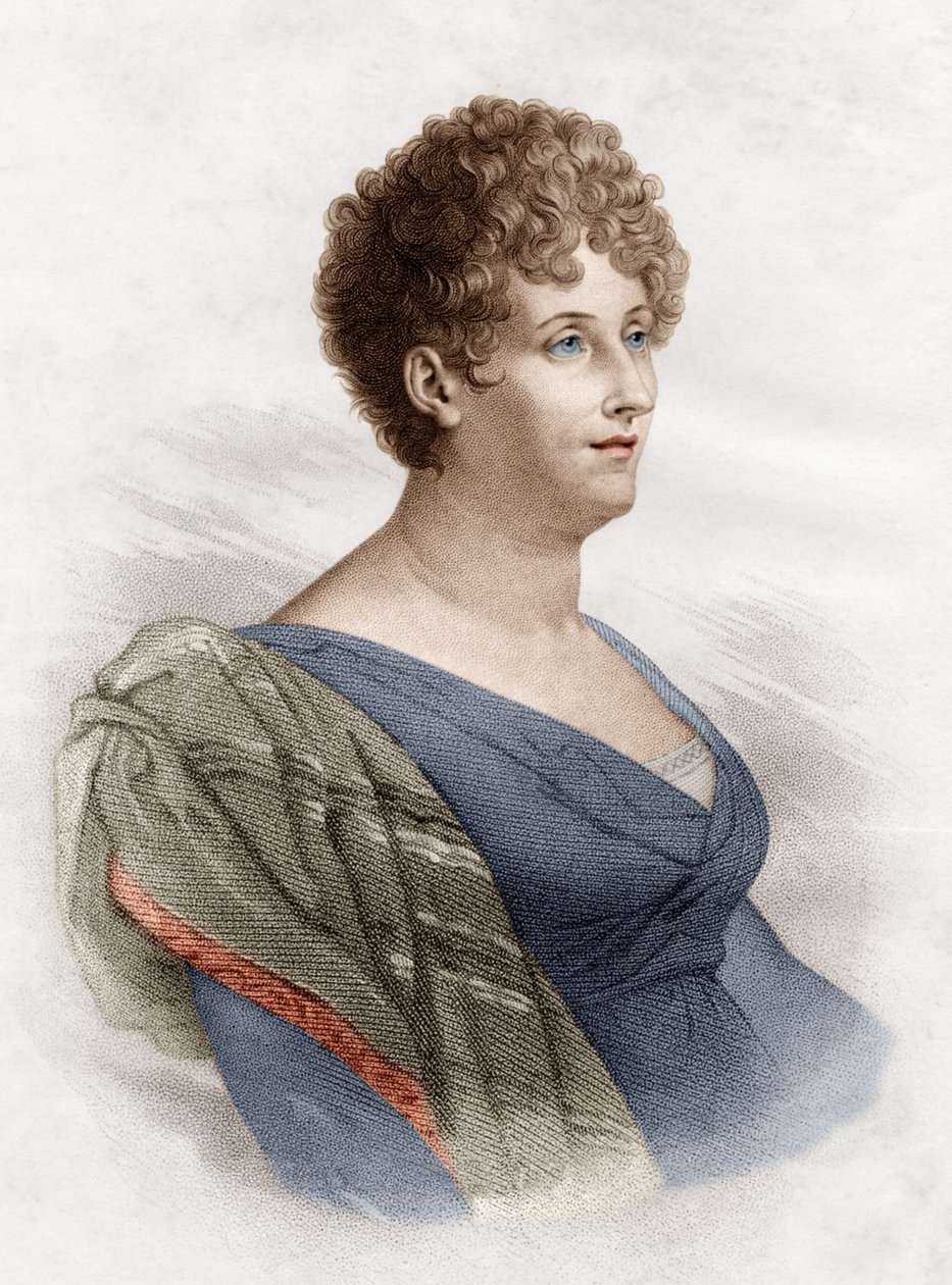 Constance de Salm, joka tunnetaan myös nimellä Constance Pipenet, kirjailijanainen. tekijältä Anne Louis Girodet de Roucy Trioson