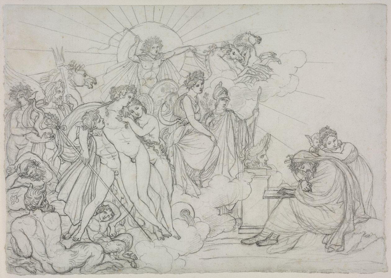 Virgils Georgicsin rukous jumalille, jotka johtavat maataloutta, vuoden 1798 jälkeen. tekijältä Anne Louis Girodet de Roucy Trioson