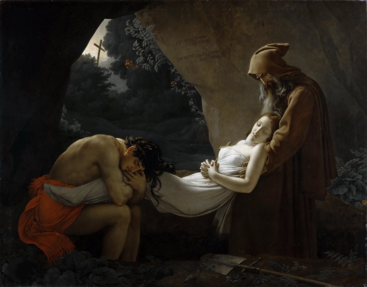 Atalan hautausmaa, 1808. tekijältä Anne Louis Girodet de Roucy Trioson