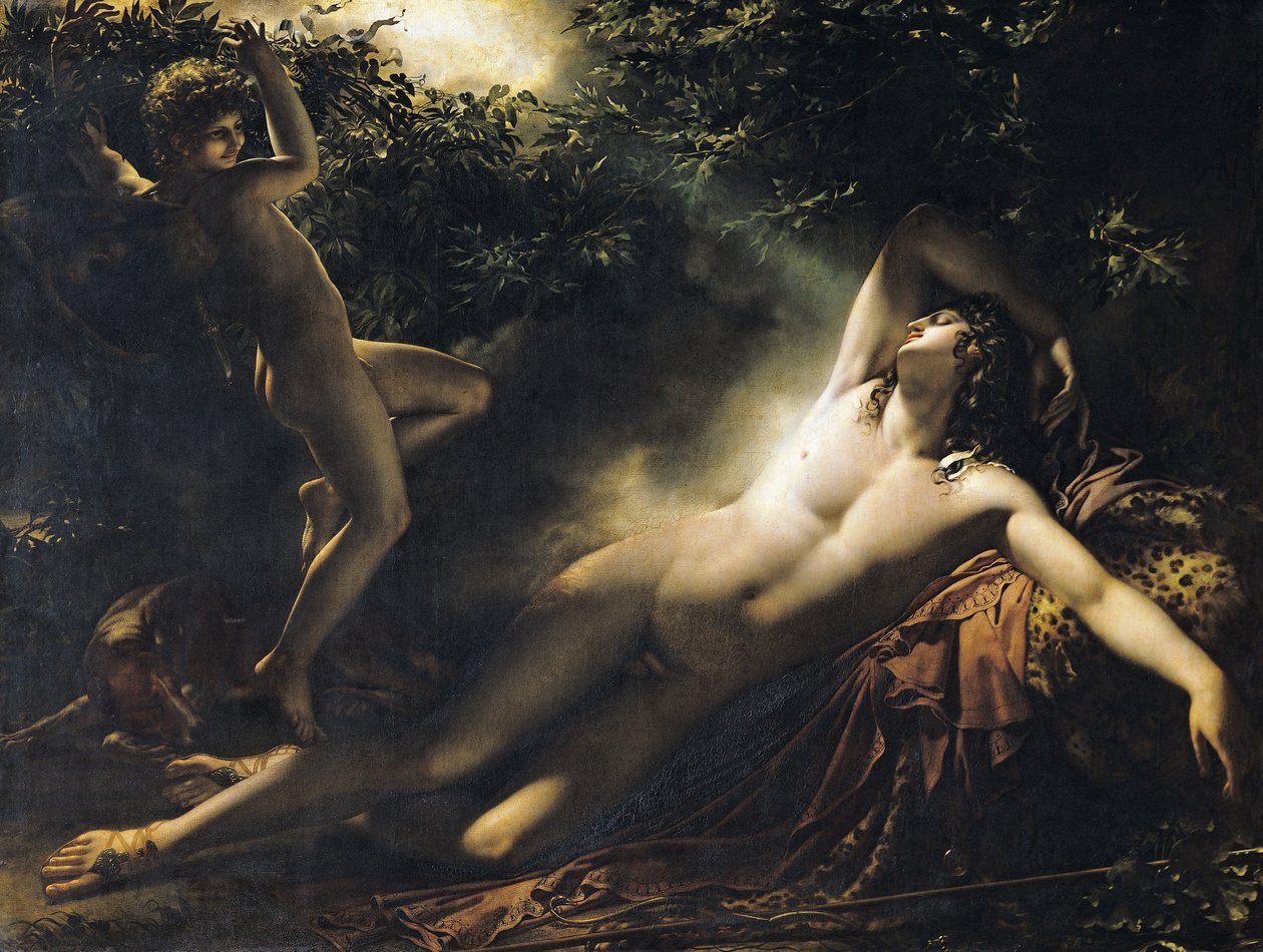 The Sleep of Endymion, 1791 (katso kopio 62246) tekijältä Anne Louis Girodet de Roucy Trioson