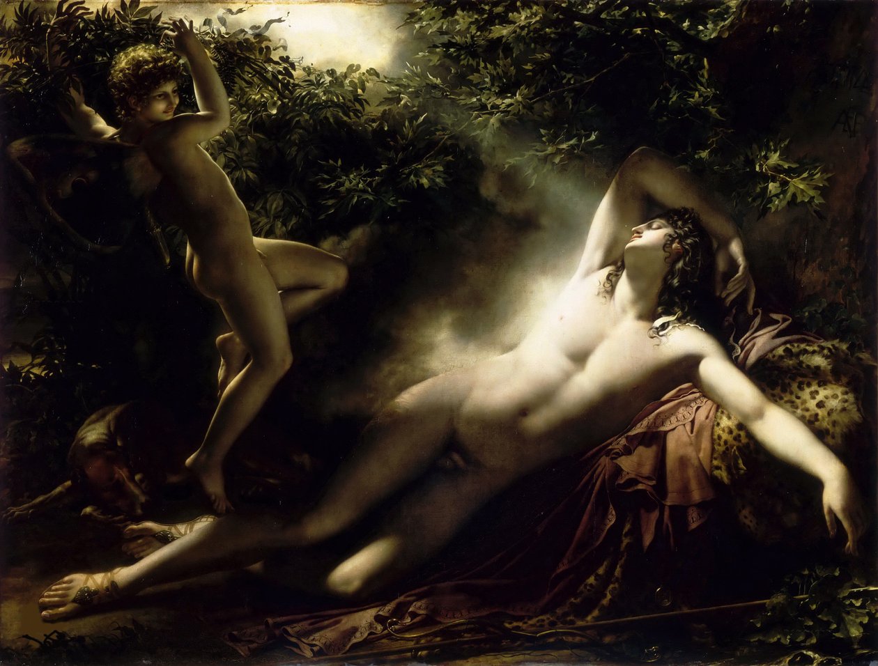 Endymionin uni, 1791. tekijältä Anne Louis Girodet de Roucy Trioson