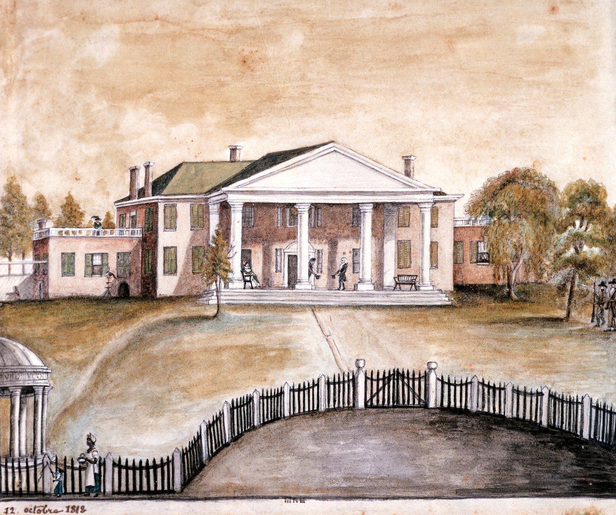 Presidentti James Madisonin talo Montpelierissä, Virginiassa tekijältä Anne Marguerite Hyde de Neuville