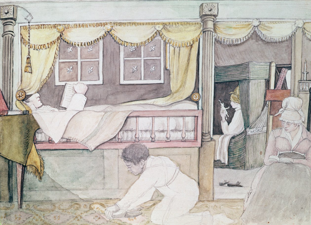 De Neuvillen mökki Eurydicella, 1816 (kynä ja wc paperilla) tekijältä Anne Marguerite Hyde de Neuville