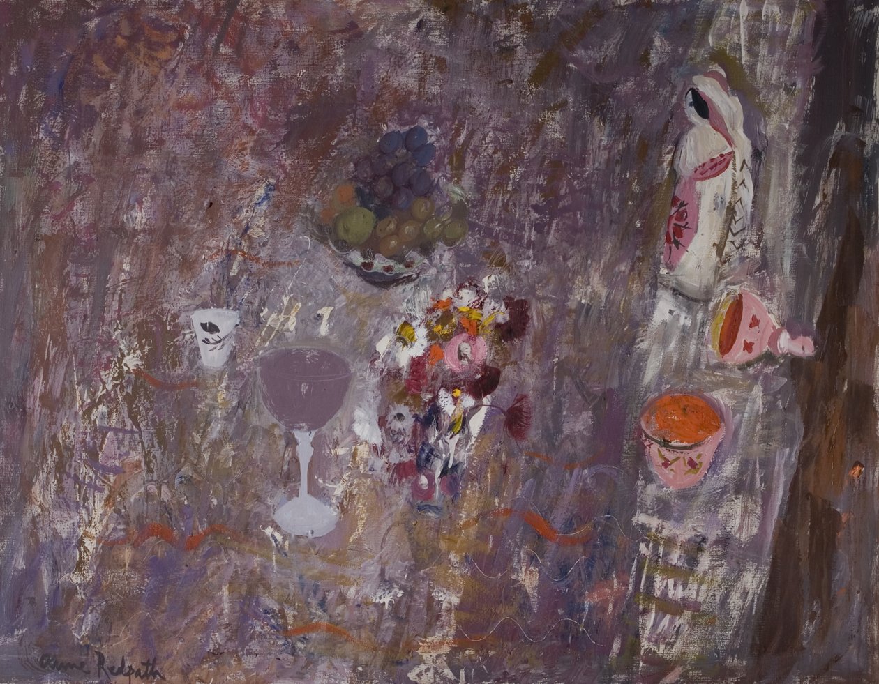 Meksikolainen hahmo, n. 1962 (öljy kankaalle) tekijältä Anne Redpath