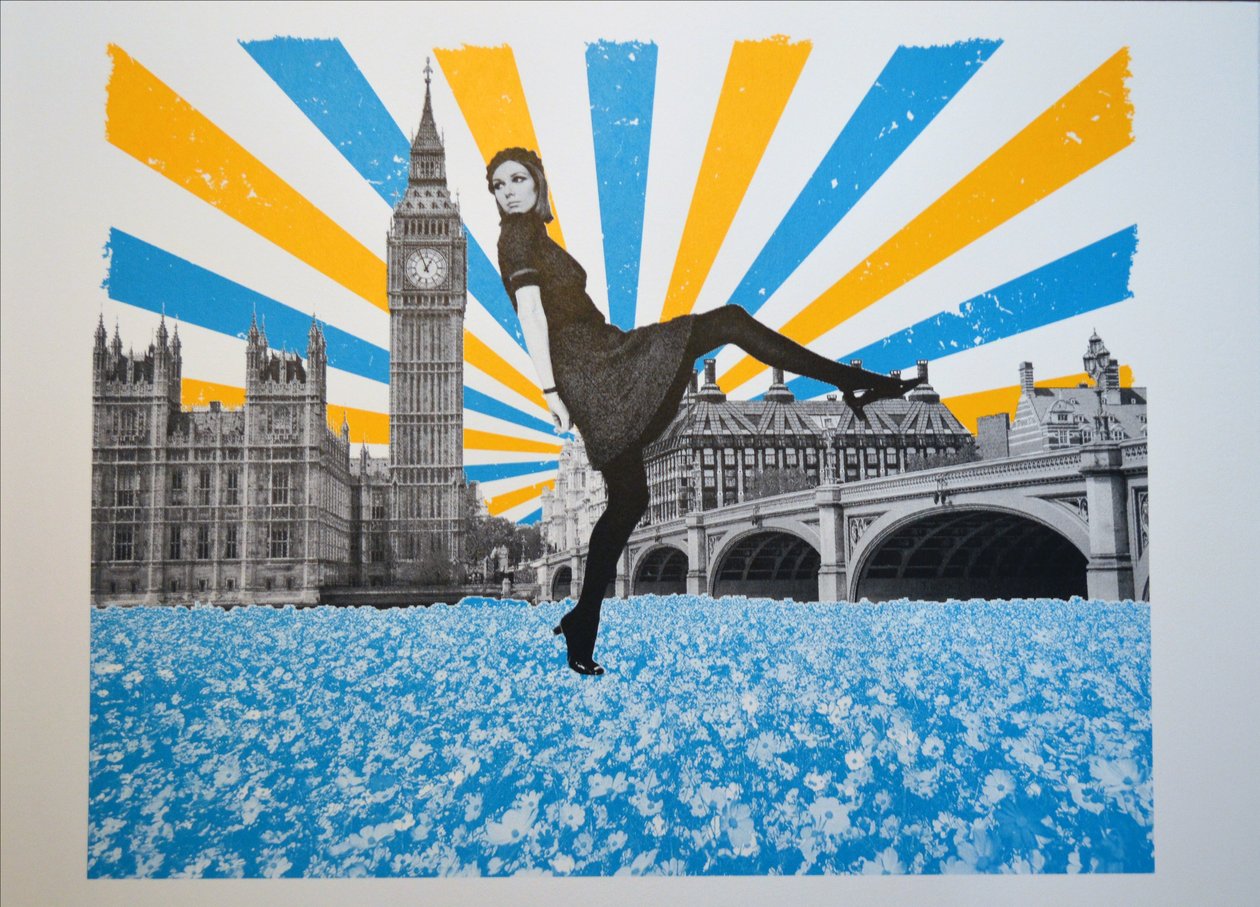 London Stride, 2018, Silkkipainatus tekijältä Anne Storno