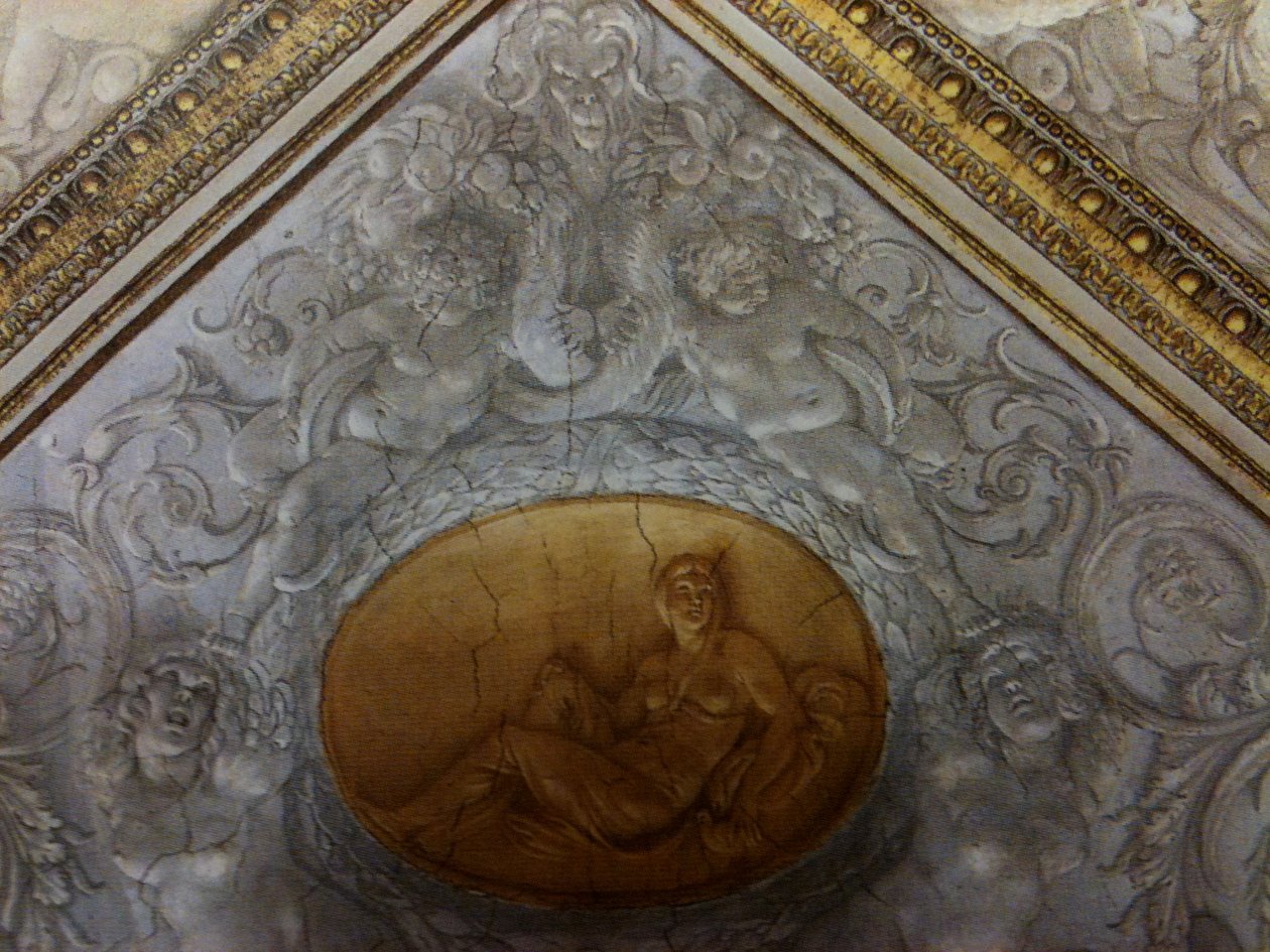 Camerino Farnese, katto yksityiskohta tekijältä Annibale Carracci