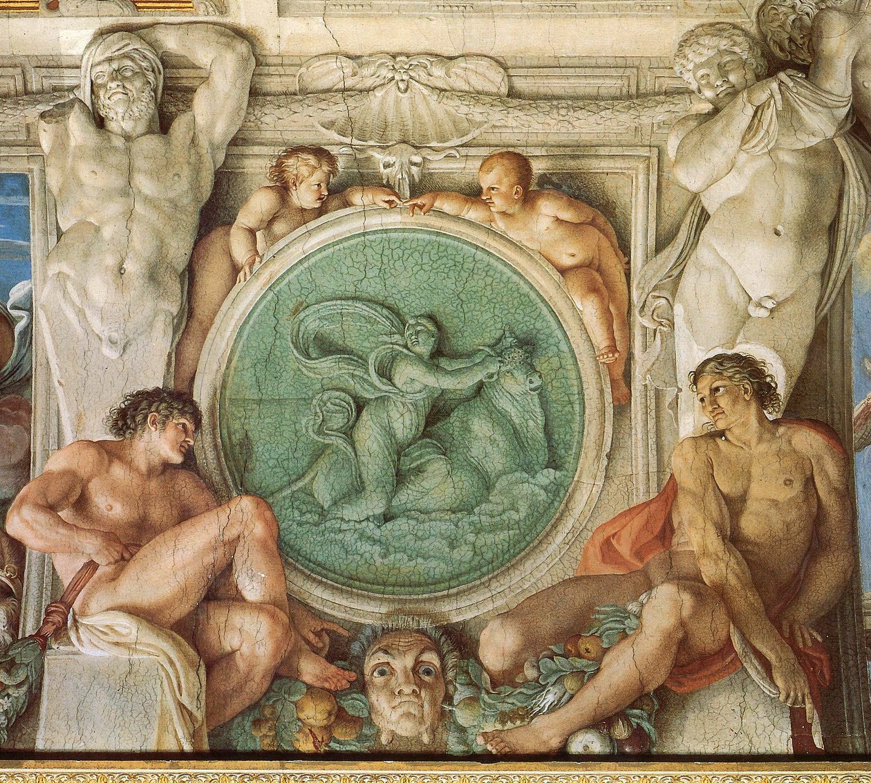Farnese -galleria, yksityiskohta kattoon tekijältä Annibale Carracci