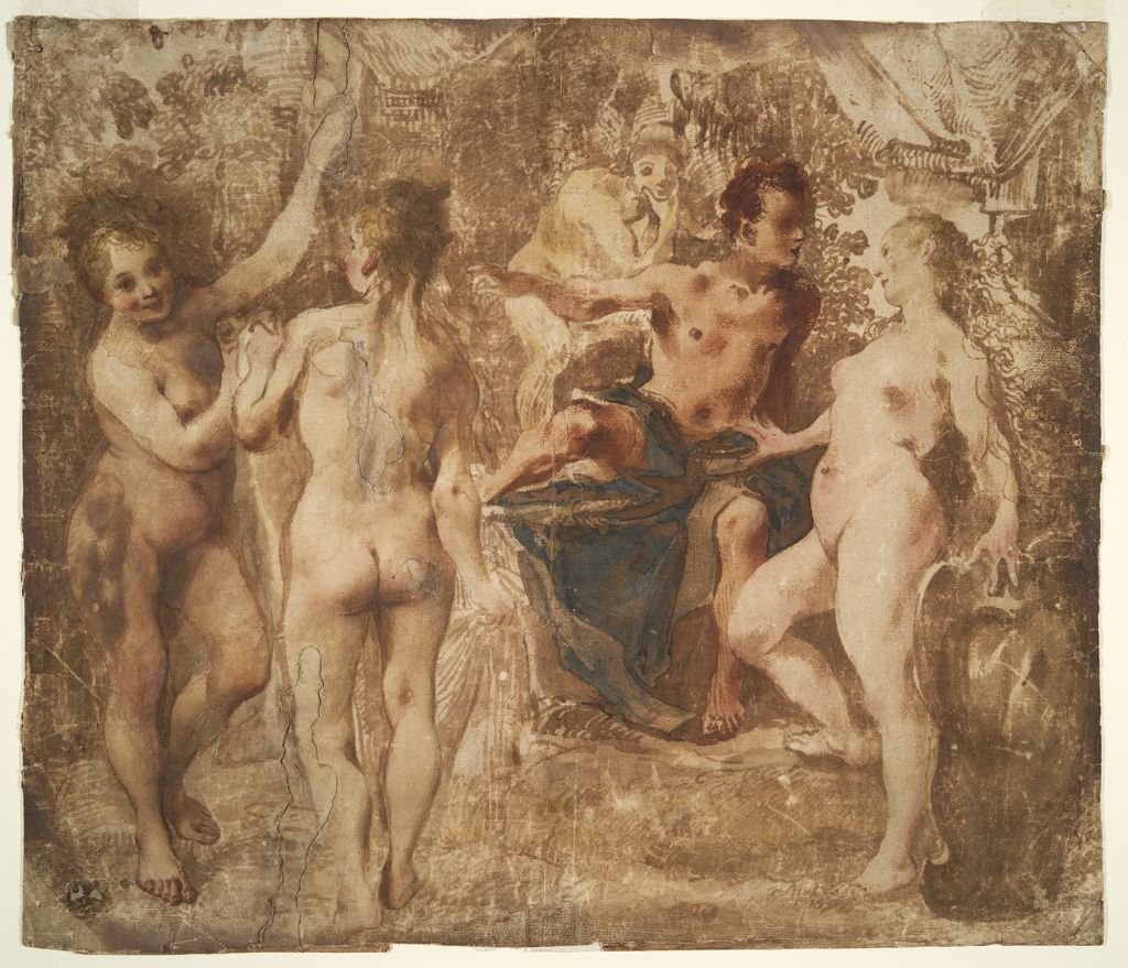 Giudizio di Paride tekijältä Annibale Carracci