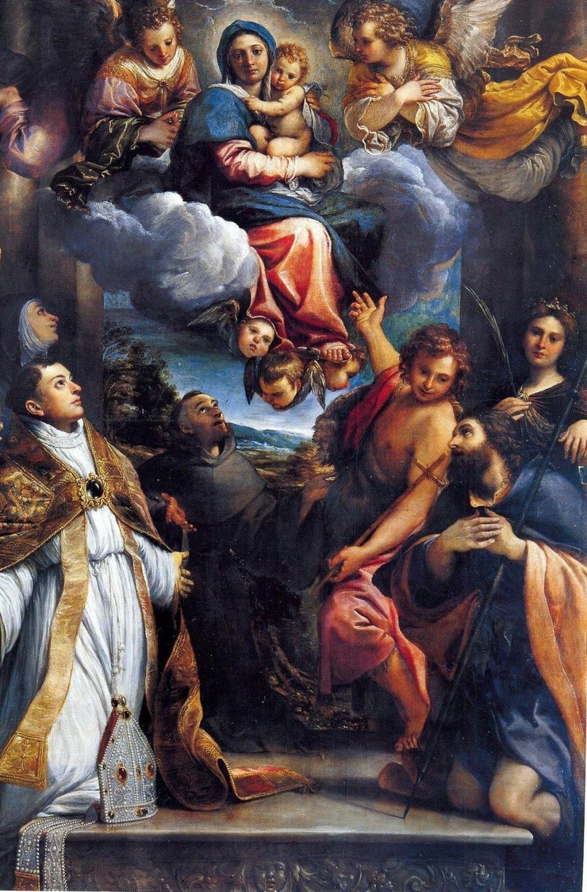 Madonna kunniassa pyhien kanssa tekijältä Annibale Carracci