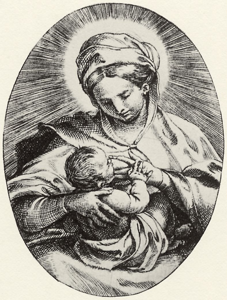 Hoitava Madonna tekijältä Annibale Carracci