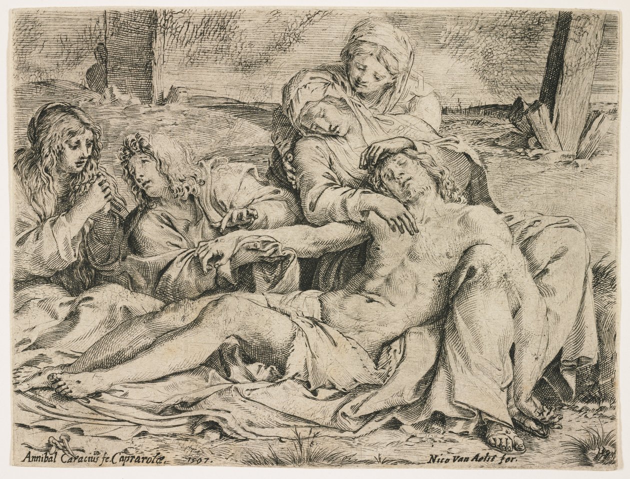 Pietà eli Caprarolan Kristus, 1597 tekijältä Annibale Carracci