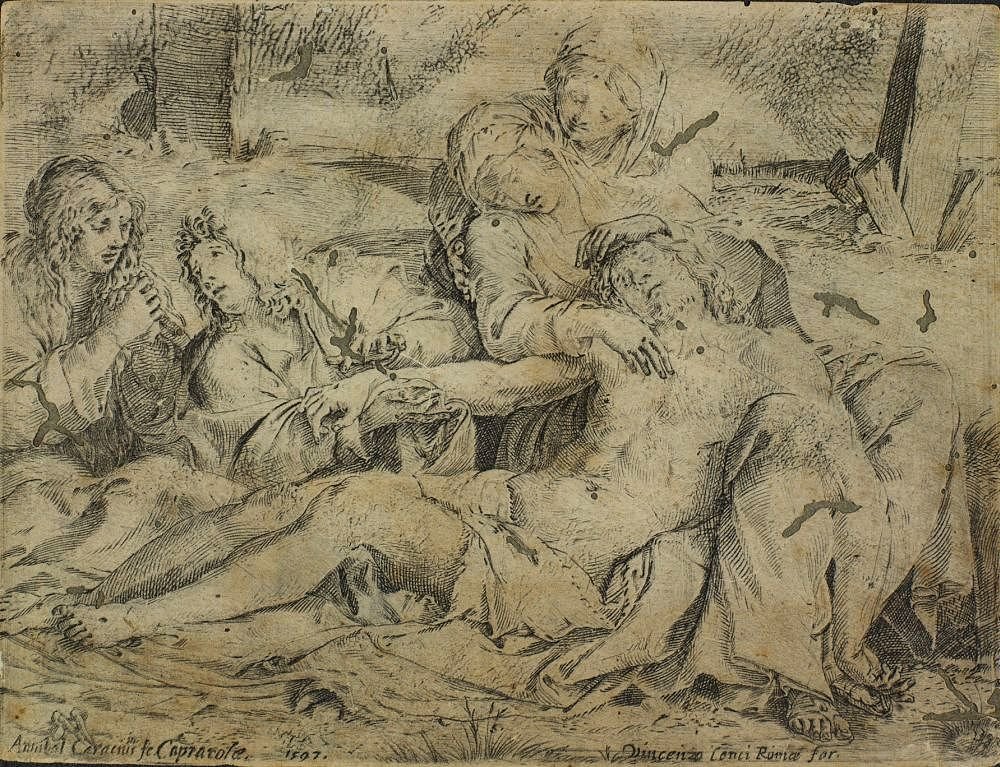 Pietá ou Cristo de Capiarola tekijältä Annibale Carracci