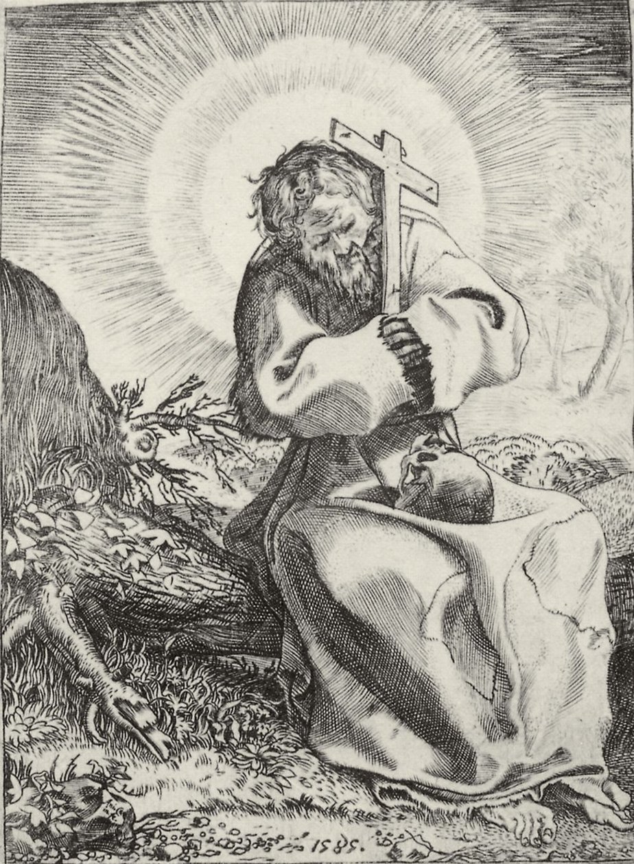 Pyhä Franciscus Assisilainen tekijältä Annibale Carracci