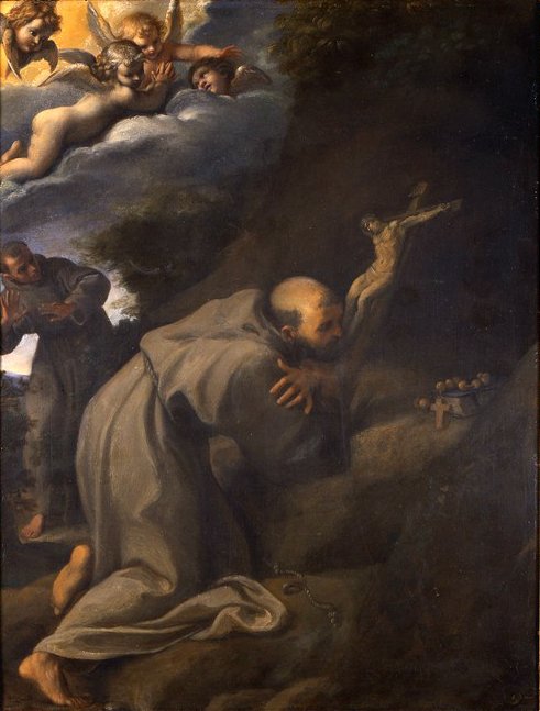 San Francesco in adorazione del crocifisso tekijältä Annibale Carracci
