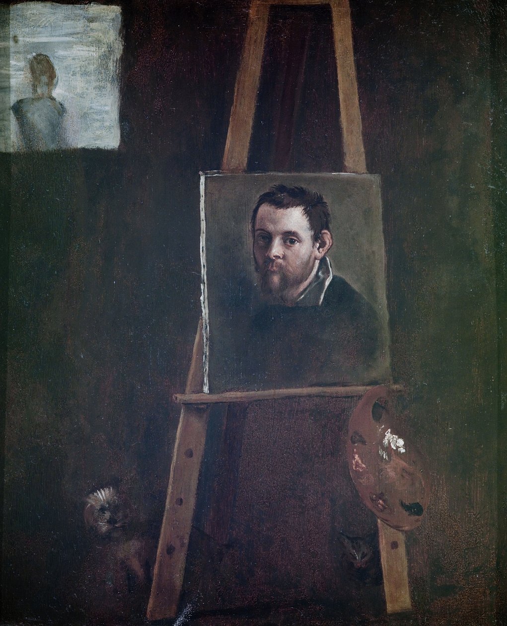 Omakuva telineeseen asennettuna, 1605 tekijältä Annibale Carracci