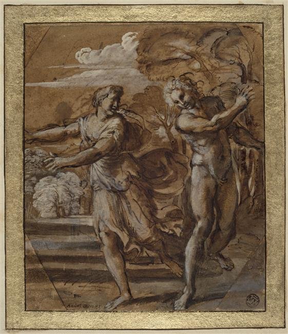 Tutkimus Lupercalia Palazzo Magnanin freskoille, Bologna tekijältä Annibale Carracci