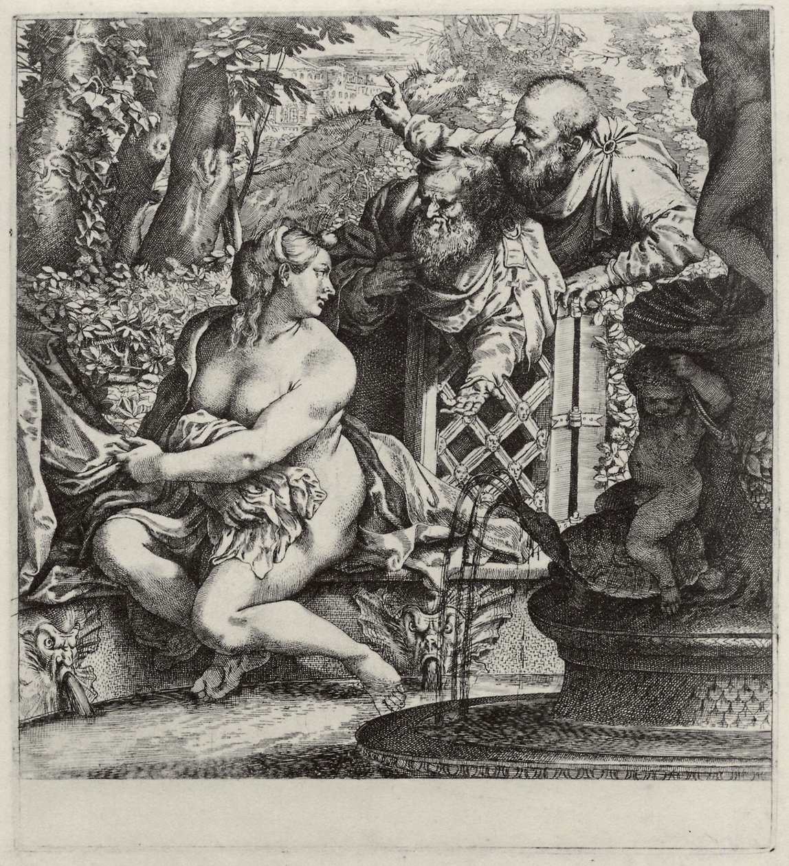 Susanna ja vanhimmat tekijältä Annibale Carracci