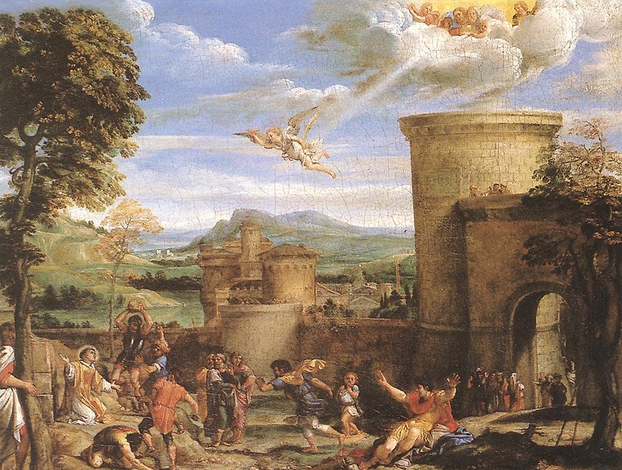 Pyhän Tapanin marttyyrikuolema tekijältä Annibale Carracci
