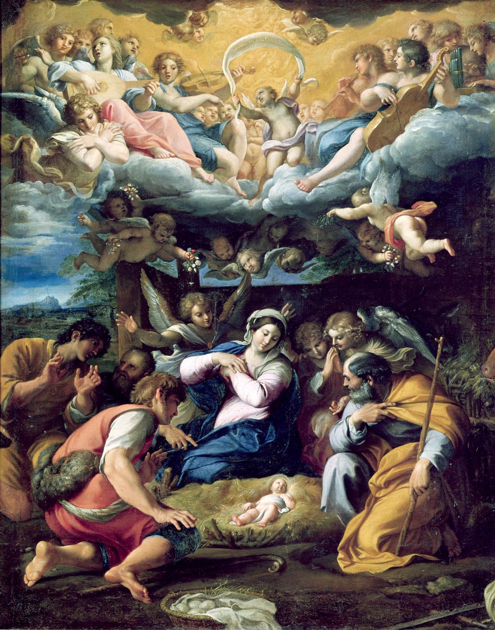 Syntymä, n. 1596-1598 tekijältä Annibale Carracci