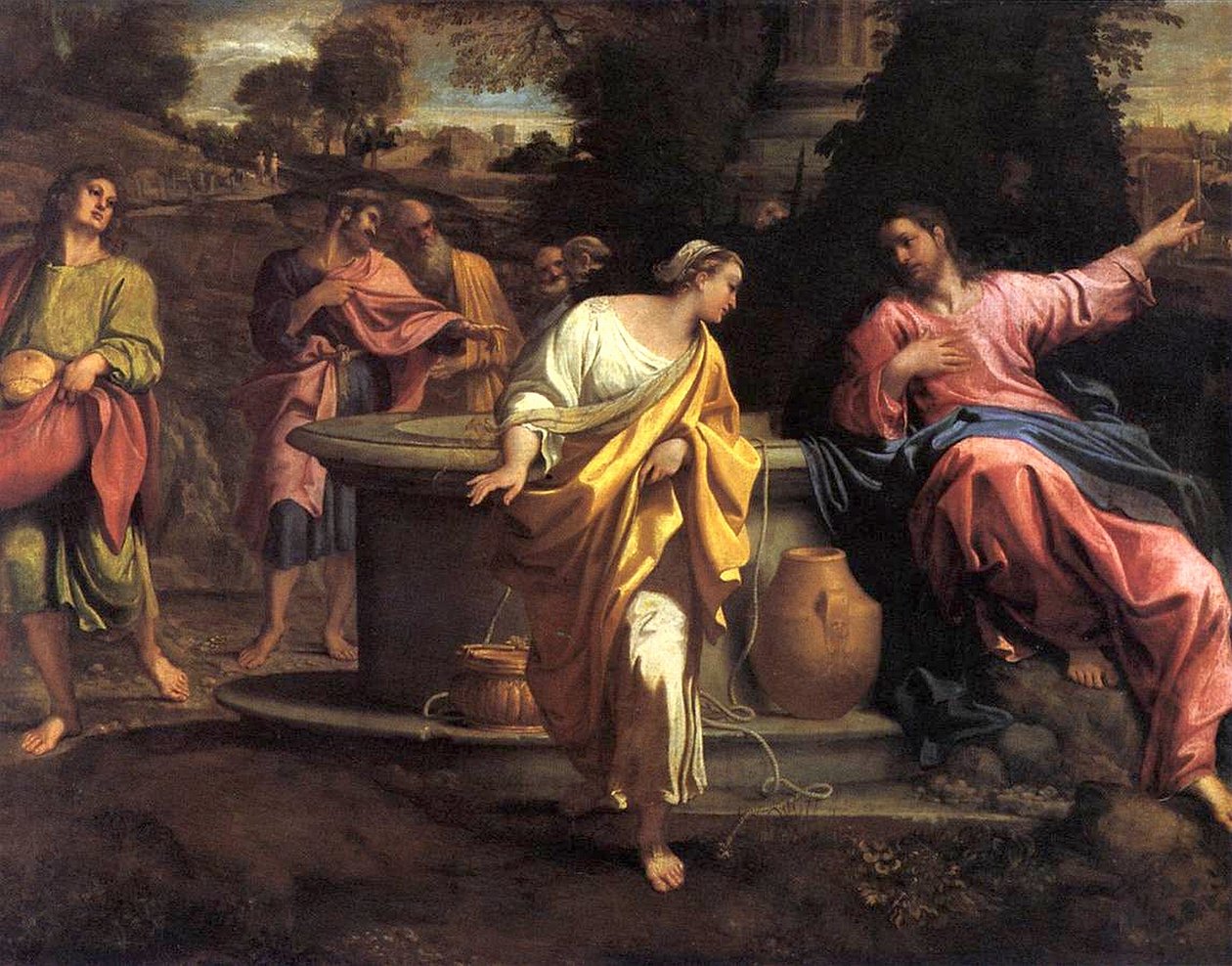 Samarialainen nainen kaivolla tekijältä Annibale Carracci