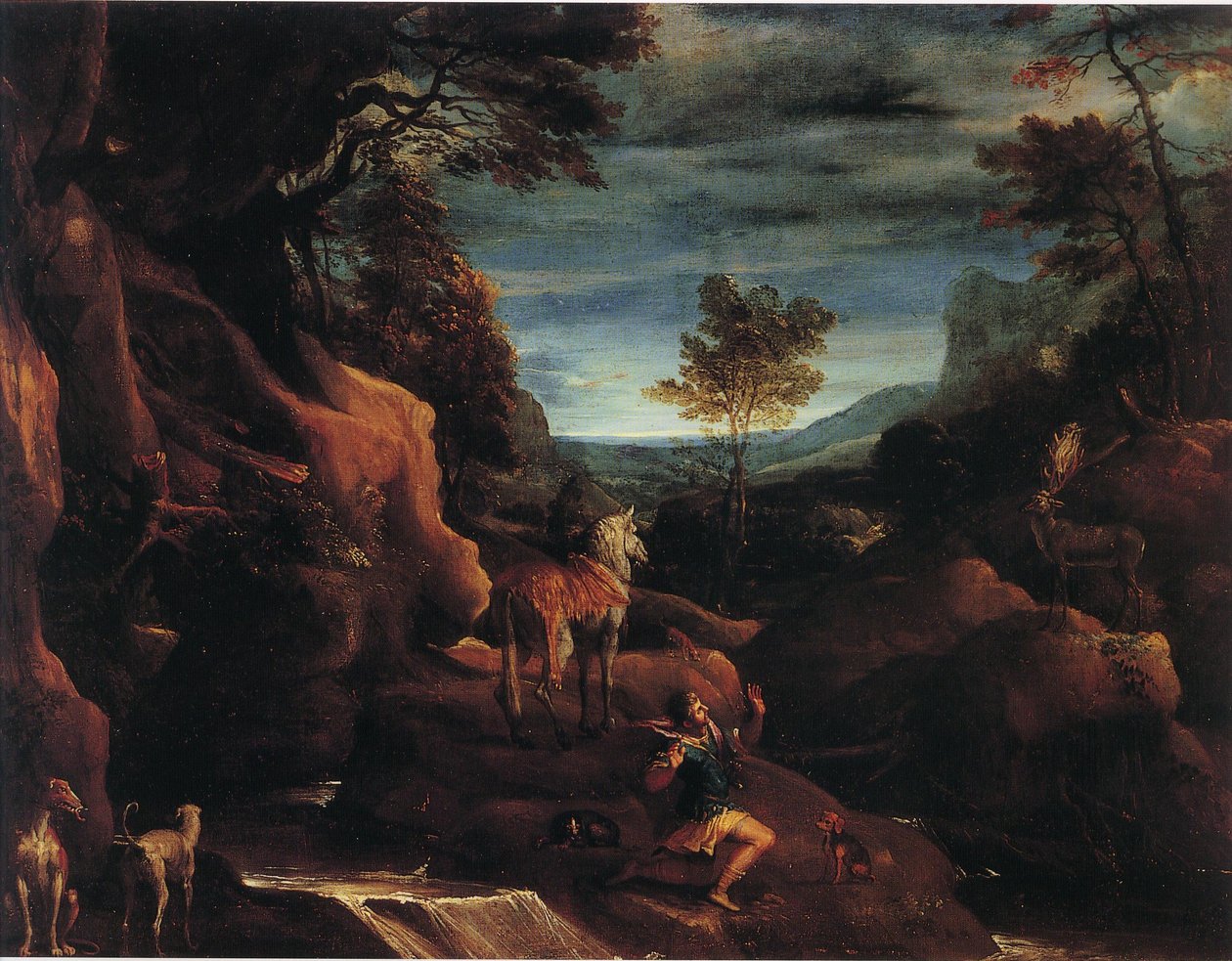 Pyhän Eustacen näky tekijältä Annibale Carracci