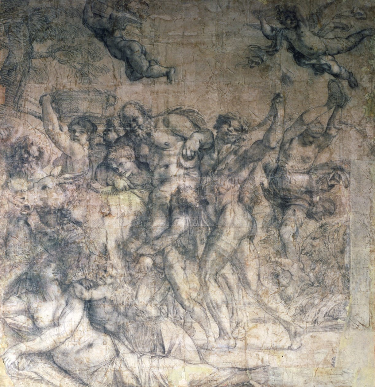 Bacchuksen voitto (lyijykynä) tekijältä Annibale Carracci