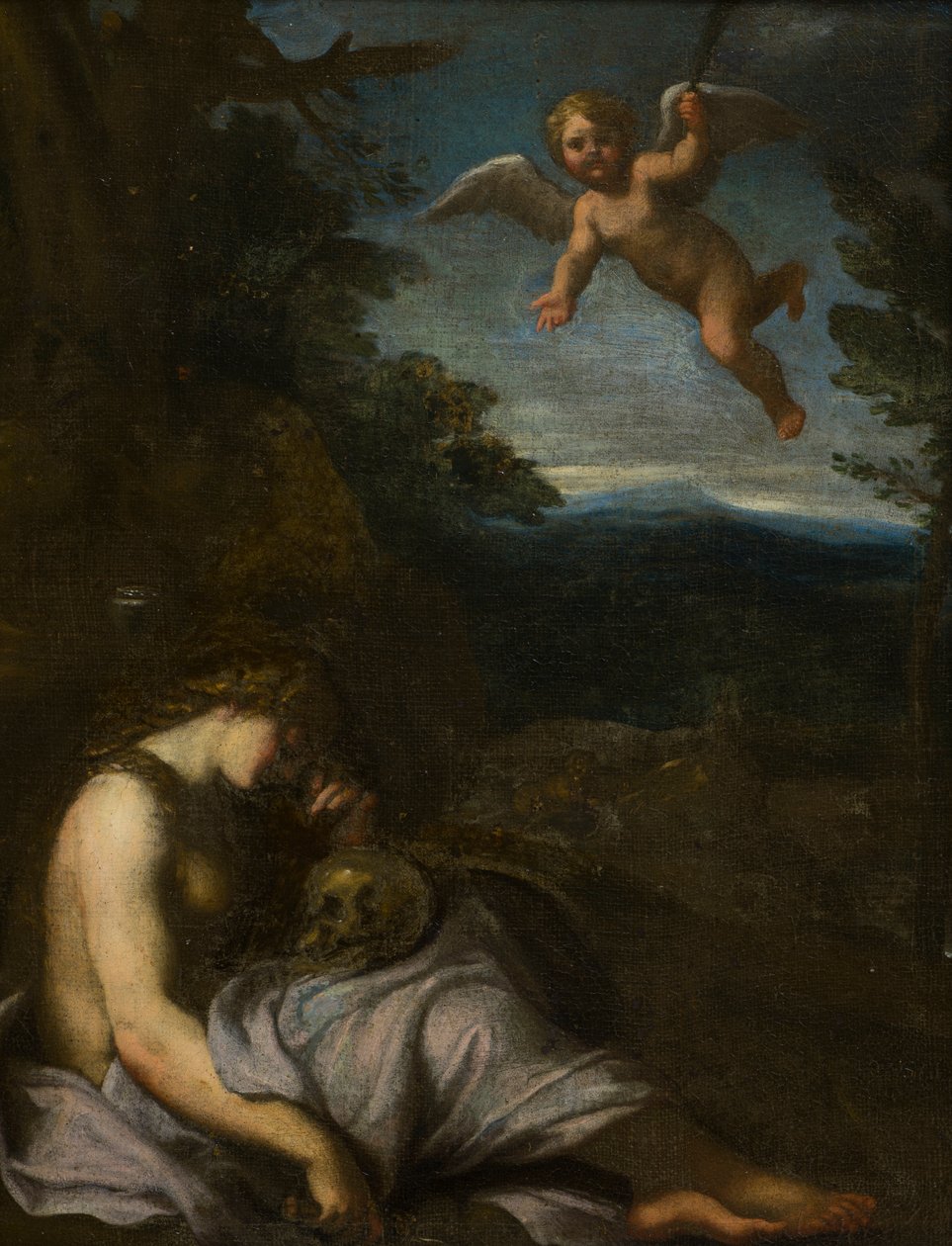 Katuva Magdalena, n. 1580-1609 (öljy kankaalle) tekijältä Annibale (after) Carracci
