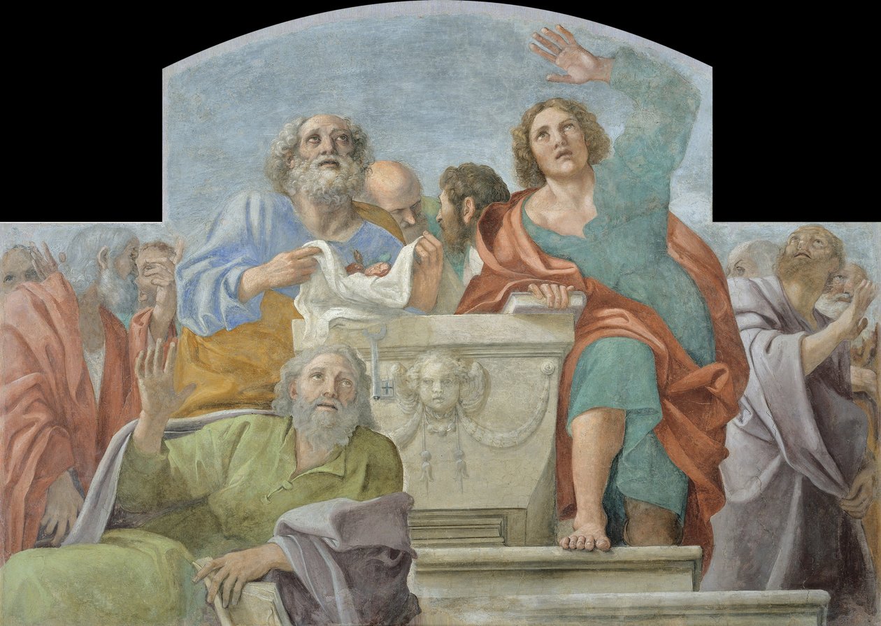 Apostolit tyhjän haudan ympärillä, 1604-1607 tekijältä Annibale Carracci
