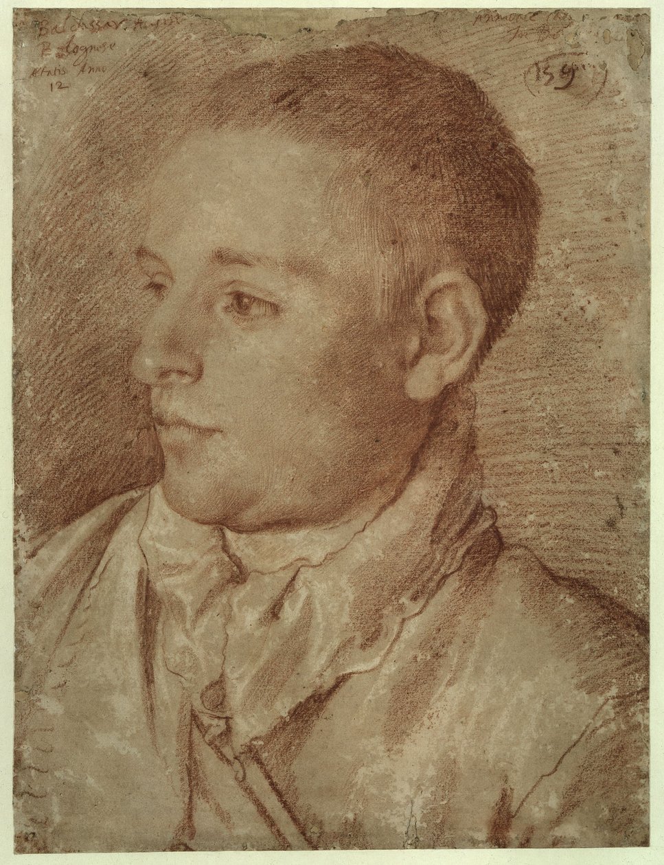 Carracci - Baldassare Aloisin muotokuva, nimeltään Galanino, 1589-1590. tekijältä Annibale Carracci