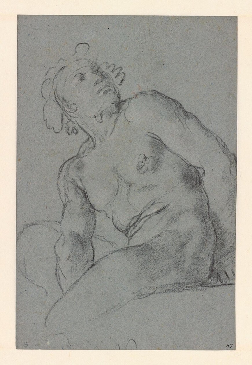Carracci - Istuva miesalaston kuva, I 183 (PK) tekijältä Annibale Carracci