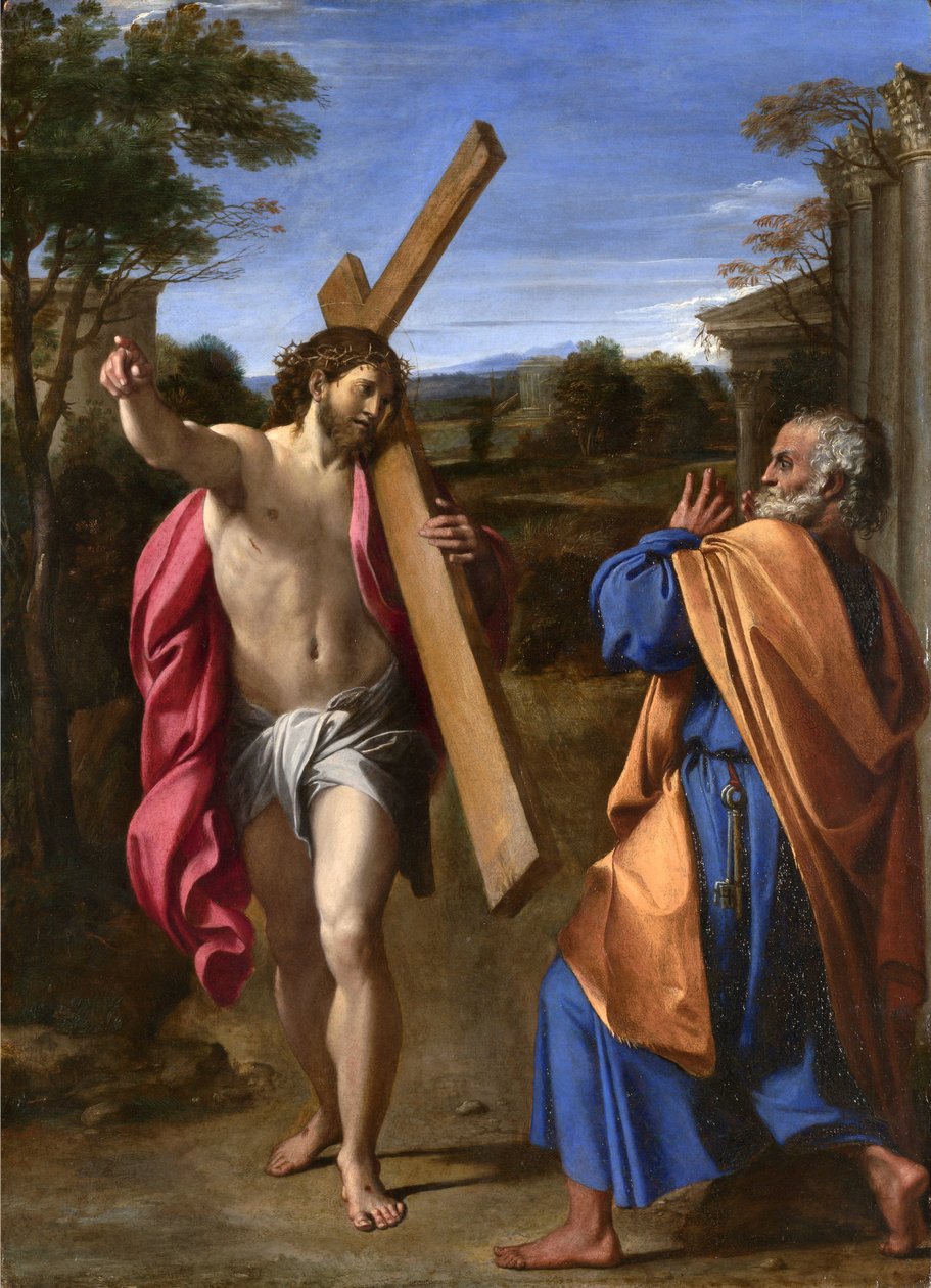 Kristus ilmestyy Pyhälle Pietarille Appian tiellä tekijältä Annibale Carracci