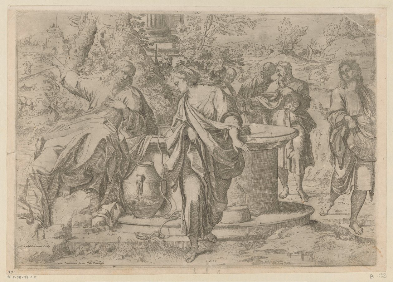 Kristus ja samarialainen nainen tekijältä Annibale Carracci