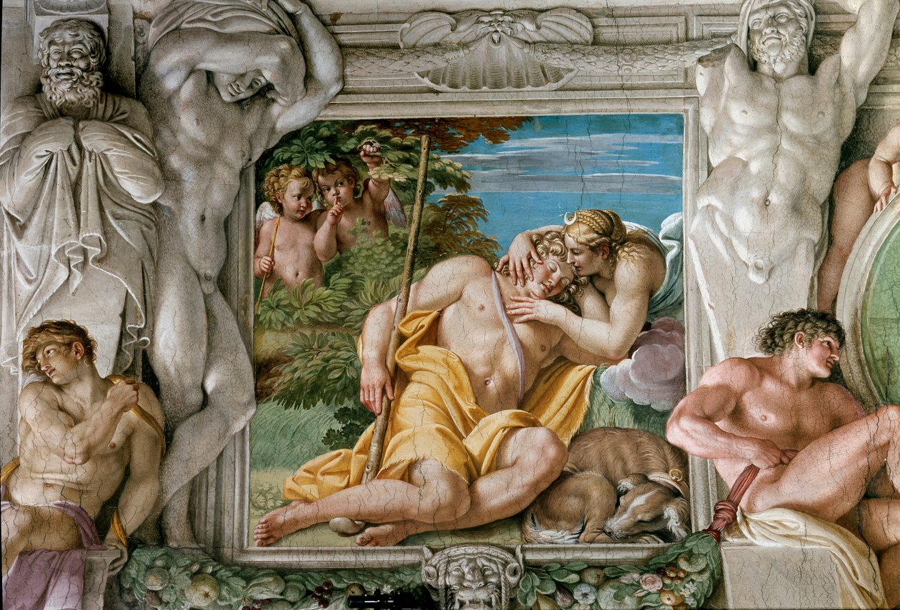 Diana ja Endymion (Fresko tekijältä Annibale Carracci