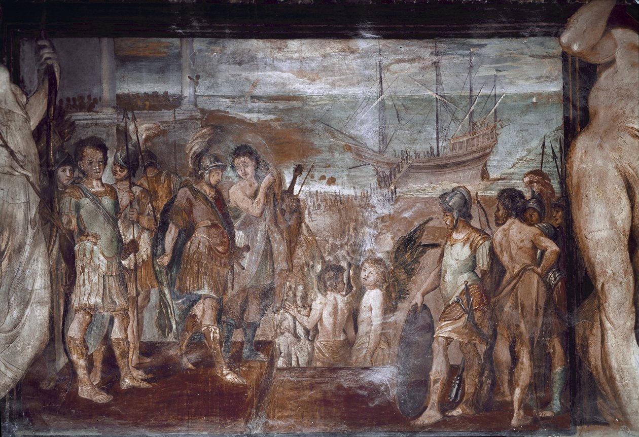 Jasonin elämän jaksot: Argonautien nousu (Fresco tekijältä Annibale Carracci